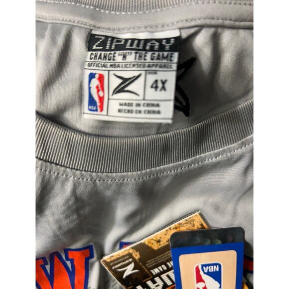 New York Knicks NBA Men ZipWay Change “N” The Game Cut Off Tank Size 4X Gray NWT - Picture 7 of 7